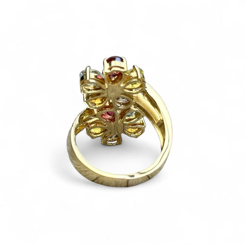 Bague 59 Bague fleurs pierres fines diamants 58 Facettes 237