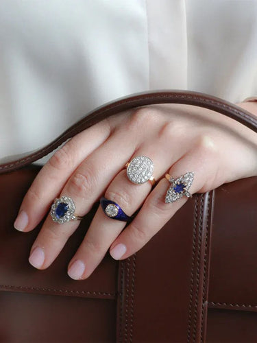 Bague 50.5 Bague marquise diamants saphir 58 Facettes J144