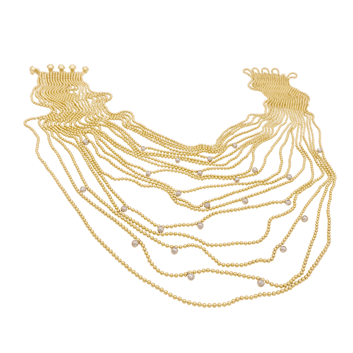 Necklace Cartier, "Draperie de Décolleté", yellow gold, white gold and diamonds.