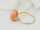 Bague 56 Bague Fleur en or jaune et corail 58 Facettes 33418