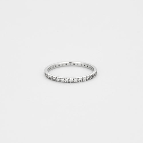 Bague Alliance or blanc diamants 58 Facettes LP834