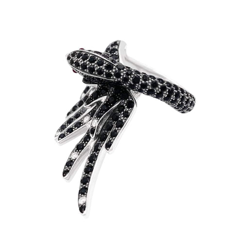 Bague 51 Bague Boucheron, "Animaux de Collection : "Cypris, le Cygne", or blanc, saphirs, diamants, rubis. 58 Facettes 34866