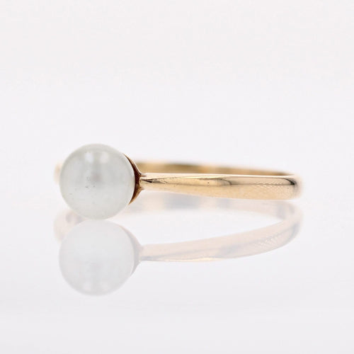 Bague 55 Bague solitaire perle de culture or 58 Facettes 13-032