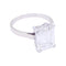Bague 52 Bague solitaire platine, or blanc et diamant 4,05 carats. 58 Facettes 33701