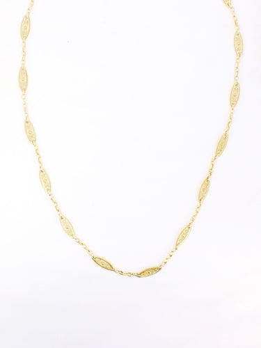 Collier Collier chaine Art Nouveau maille filigrane or jaune 58 Facettes 1152.2