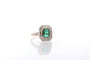 Bague 52 Bague émeraude et diamants en platine et or rose 58 Facettes 25556 25237