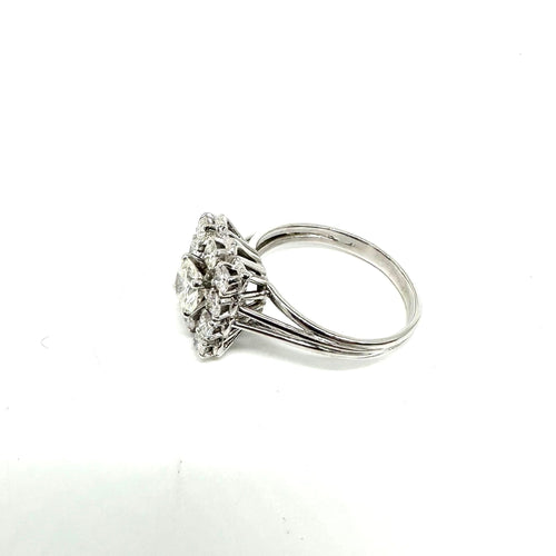 Bague 54 Bague or blanc et diamants 58 Facettes Z1351017