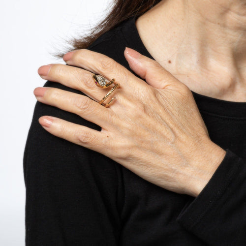 Bague 62 Bague serpent vintage en or jaune 58 Facettes G14008