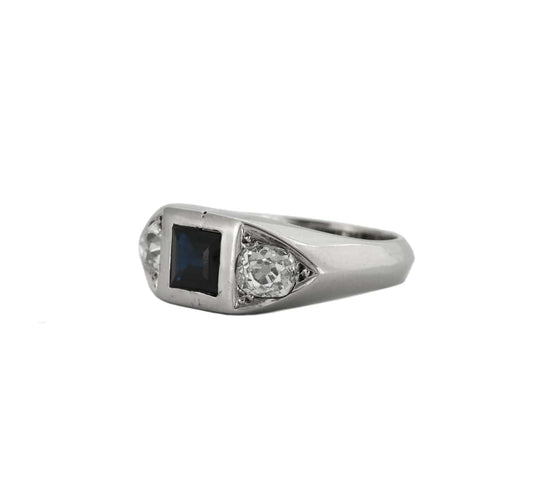 Bague BAGUE VINTAGE SAPHIR & DIAMANTS 58 Facettes BO/230003/