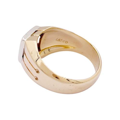 Bague 58 Bague chevalière or, diamant. 58 Facettes 34018