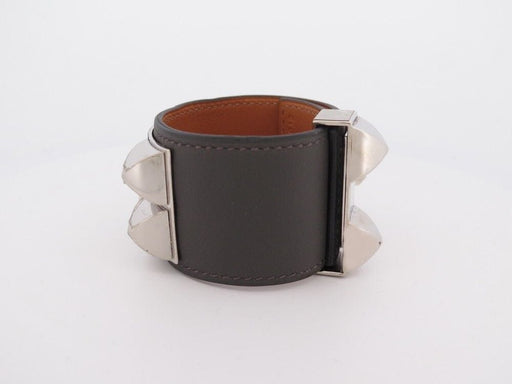 Bracelet bracelet HERMES collier de chien medor cdc cuir swift gris 58 Facettes 260089