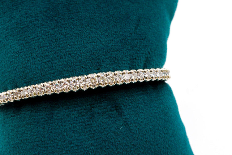 Bracelet Bracelet jonc or blanc diamants 58 Facettes 240034