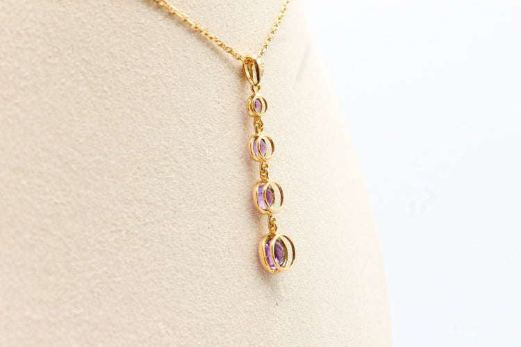 Pendentif Pendentif or jaune et améthystes 58 Facettes 250495