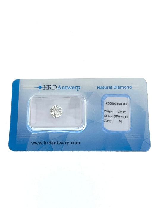 Gemstone Diamant certifié HRD de 1,03 carat de taille européenne ancienne 58 Facettes