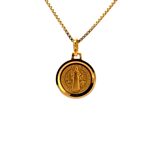Saint-Benoit-Medaille aus Gelbgold