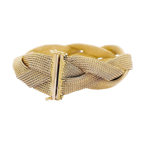 Bracelet Bracelet tresse or jaune. 58 Facettes 32608