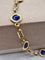 Collier Collier vintage en or jaune 18kt et émaux bleus 58 Facettes