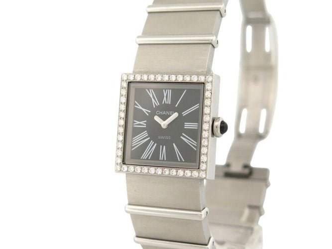 Montre vintage montre CHANEL mademoiselle acier & diamants   quartz 58 Facettes 267770