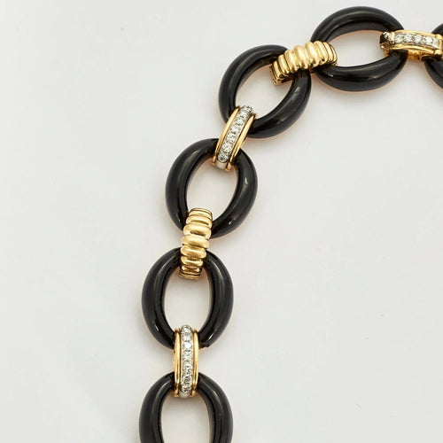 Collier Collier Vintage Or & Onyx 58 Facettes BO/230055
