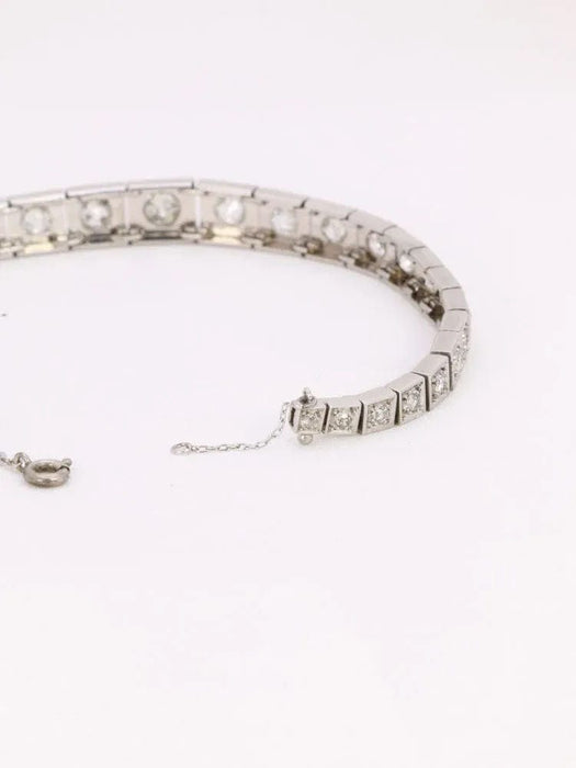 Bracelet Bracelet Art-Déco platine diamants 3,5 ct 58 Facettes J618