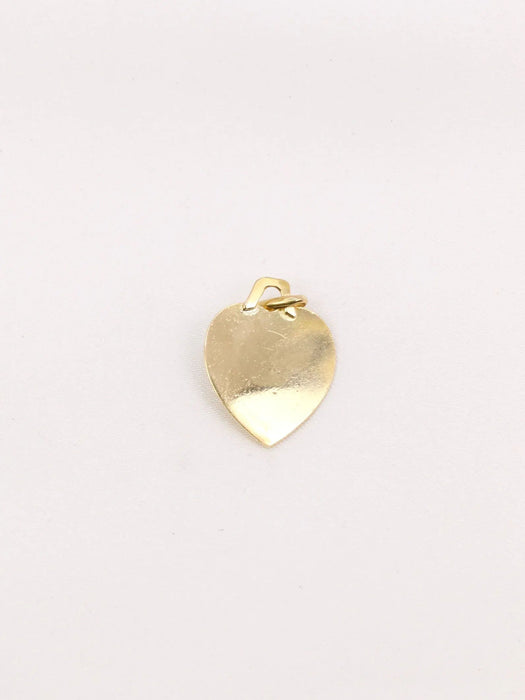 AUGIS - Love medal with checkered heart in yellow gold and ruby