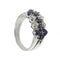 Bague 56 Bague 3 rangs diamants et saphirs 58 Facettes 30225