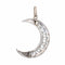 Pendentif Vintage Art Déco Platinum Diamond Crescent Moon Pendant 58 Facettes G14034