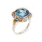 Bague Bague cocktail Art déco vintage en émail, bijoux en filigrane d'or 14 carats, pierre bleue 58 Facettes G13363