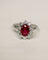 Bague 56.5 Bague Pompadour Rubis Ovale et Diamants 58 Facettes A11142