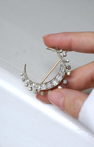 Broche Broche Napoléon III or rose et diamants 58 Facettes