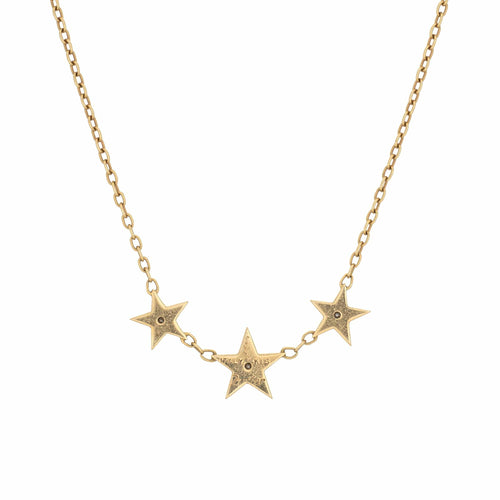 Collier Collier vintage Cartier en or jaune 18 carats avec étoile en diamants, chaîne de 40 cm, bijou signé 58 Facettes G14127