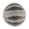Bague 59 Bague bombée en or blanc sertie de diamants blancs et noirs pavés 58 Facettes G3850