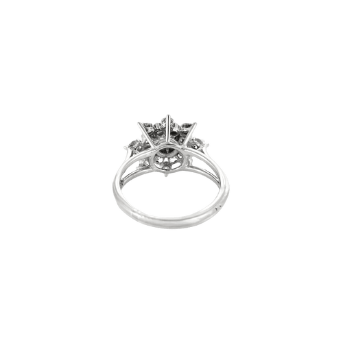 Bague 56 BAGUE ÉTOILE, OR BLANC ET DIAMANTS. 58 Facettes BO/240031