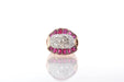 Bague Bague tank diamants et rubis calibrés 58 Facettes 25546