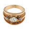 Bague 54 Bague en or rose avec diamants taille ancienne 58 Facettes G3785