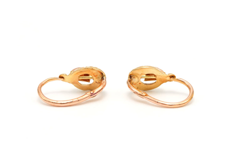 Boucles d'oreilles Boucles d'oreilles Art Déco en or jaune serties de perles 58 Facettes B607