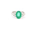 Bague Bague en or blanc ornée d'une émeraude de Zambie de 3,47 carats et de diamants 58 Facettes 12256