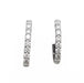 Boucles d'oreilles Paire de petites créoles en or blanc, diamants. 58 Facettes 34103