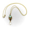 Pendentif Pendentif en or 14 carats, style Art Nouveau, turquoise et perle du Mississippi 58 Facettes A2005S