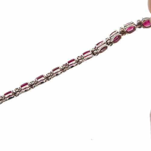 Bracelet Bracelet tennis rubis et diamants 58 Facettes 34559