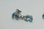 Boucles d'oreilles Boucles d'oreilles contemporaines en or blanc serties d'aigues-marines de 6,05 ct et de diamants de 0,20 ct 58 Facettes Q251B
