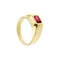 Bague Bague pour homme en or jaune avec pierre rouge 58 Facettes 35623