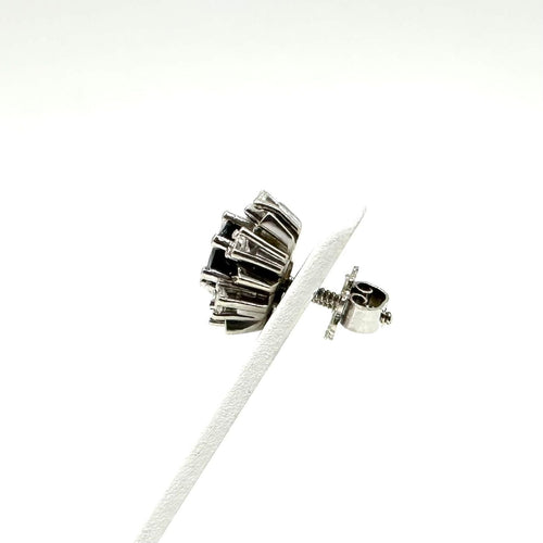 Boucles d'oreilles Boucles d'oreilles or blanc, saphir et diamants 58 Facettes Z15B51427
