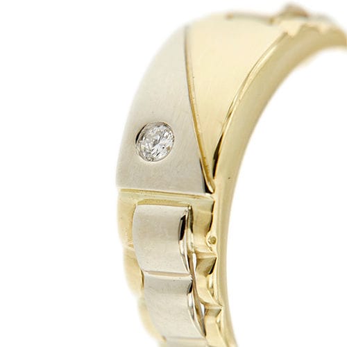 Herre ring med diamantbånd 