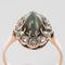 Bague 55 Bague ancienne chrysobéryl oeil de chat et diamants 58 Facettes 19-378-50