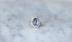 Bague Bague Marguerite Saphir Ceylan 6,32 Cts et Diamants 58 Facettes