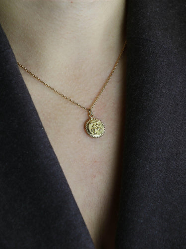 Pendentif Médaille zodiaque Sagittaire or jaune rubis 58 Facettes 1194.1