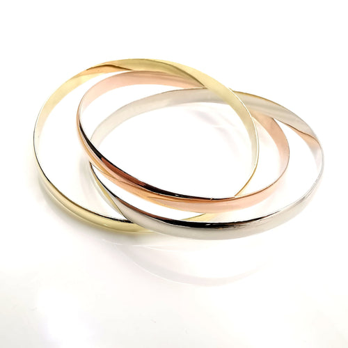 18 karat tricolor armbånd