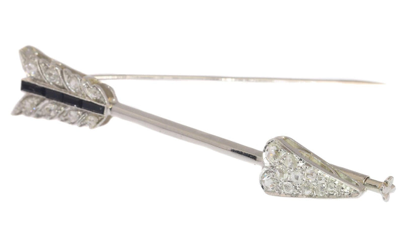 Broche Broche flèche diamantée Art déco vintage 58 Facettes 21104-0309
