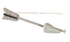 Broche Broche flèche diamantée Art déco vintage 58 Facettes 21104-0309